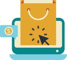 Business icon isolated on transparent background