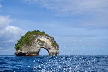 rock formation in the sea