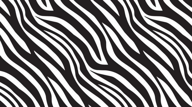 animal fur print seamless patterns ,Zebra print texture background,Zebra black and white seamless pattern vector