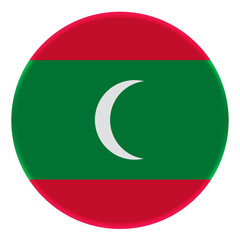 3D Flag of Maldives on avatar circle.