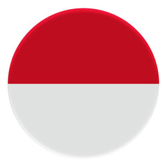 3D Flag of Monaco on avatar circle.