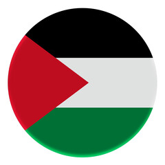 Fototapeta premium 3D Flag of Palestine on a avatar circle.