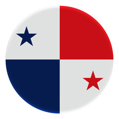 3D Flag of Panama on avatar circle.