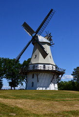 Fototapeta na wymiar Historical Wind Mill in the Village Sprengel, Lower Saxony
