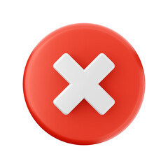red cross button 3d icon illustration