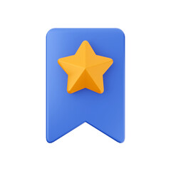 mark favorite 3d icon illustration