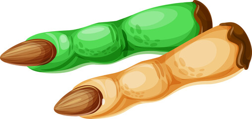 Obraz premium Halloween witch fingers cartoon sweets, cookies