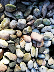 Natural stones background in close up