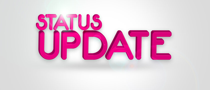 status update 3D Letter Design
