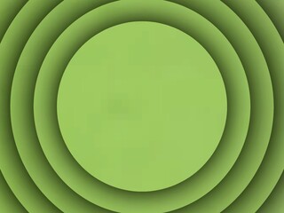 abstract green background with round motifs and shadows 
