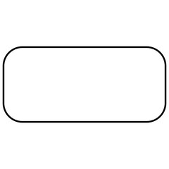 rectangle outline with rounded corner background.