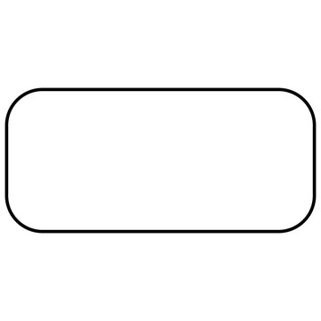 rectangle outline with rounded corner background.