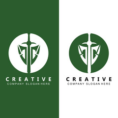 simple brave sword vector logo
