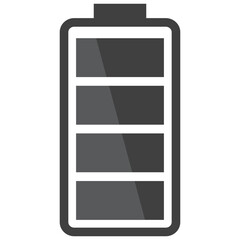 Battery icon. Charger phases flat design.