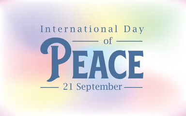 International Peace day, Social media post design, vector poster design.