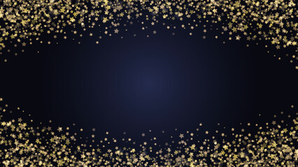 Festive Christmas and New Year background with gold glitter of stars. Vector illustration. - 522956335