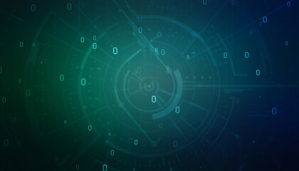 Obraz premium Binary Code Background, Digital Abstract technology background, flowing number one and zero text in binary code format in technology background. Internet Big data Concept