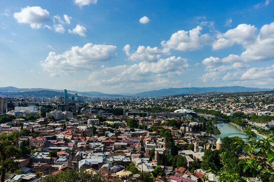 Tbilisi's overview from Narikala hill top