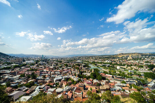 Tbilisi's overview from Narikala hill top