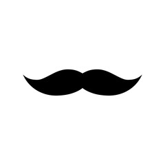 Mustache icon in trendy flat style isolated on white background