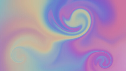 soft colorful liquids in a circular motion, abstract background in holographic colors
