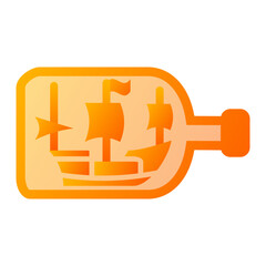 Obraz premium Ship In a Bottle Icon