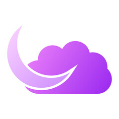 Cloud And Moon Icon
