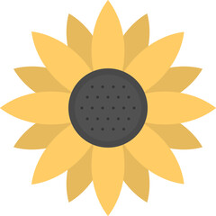 Sunflower Flat Icon