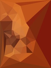 pattern and design black fractal on a plain bright orange coloured background