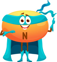 Fototapeta premium Superhero vitamin N isolated B7 biotin character