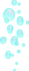 Underwater game cartoon bubbles, location asset