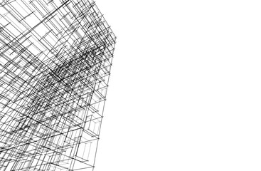 Modern building architectural background vector illustration