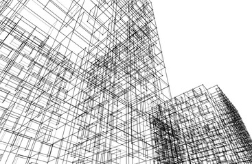 Modern building architectural background vector illustration