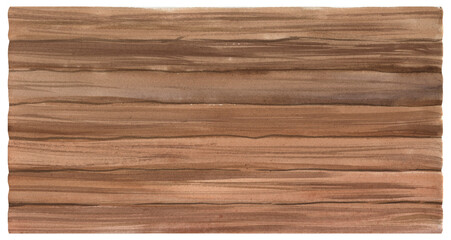 Watercolor rustic table illustration, brown wood texture. Hand painted template art