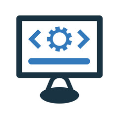 Web development icon. Simple editable vector graphics.