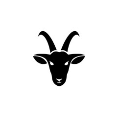 Goat head logo, goat icon, farm sign