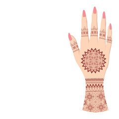 Hand Mandala Henna Tattoo Pattern Art Design