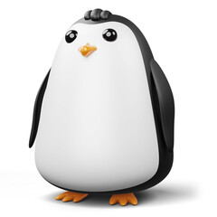 Cute penguin, cute animal, 3d rendering illustration