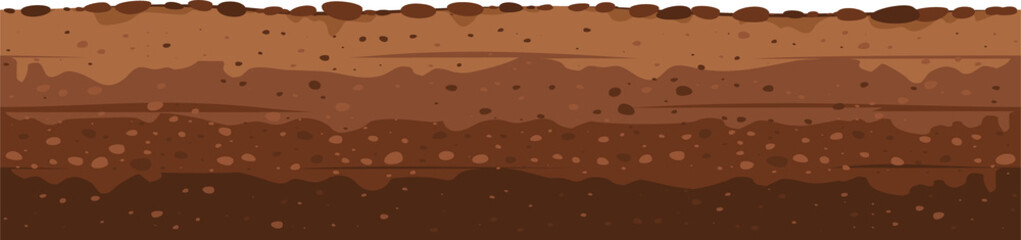 Soil ground and underground layers, earth texture