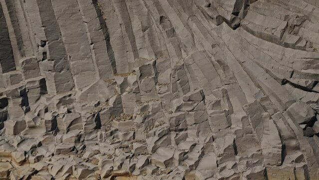 Drone Over Basalt Rocks Of Studlagil Canyon