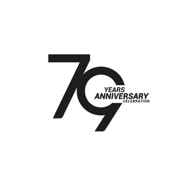 79 years anniversary celebration logotype
