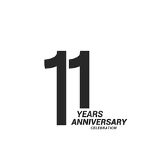 11 years anniversary celebration logotype