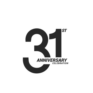31 years anniversary celebration logotype