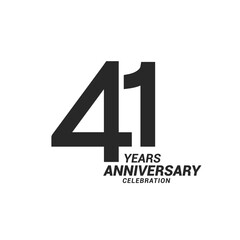 Obraz premium 41 years anniversary celebration logotype