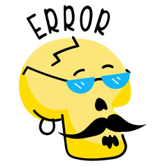 Check out this scary sticker of 404 error 