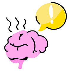 A customizable sticker of brainstorming error