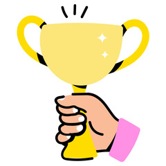 Check out trendy sticker of trophy 