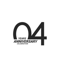 4 years anniversary celebration logotype