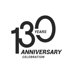 130 years anniversary celebration logotype - obrazy, fototapety, plakaty