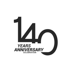 140 years anniversary celebration logotype